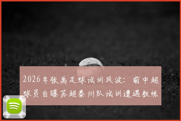 2026年张禹足球试训风波:前中超球员自曝苏超泰州队试训遭遇教练辱骂与不公正对待,内幕直击